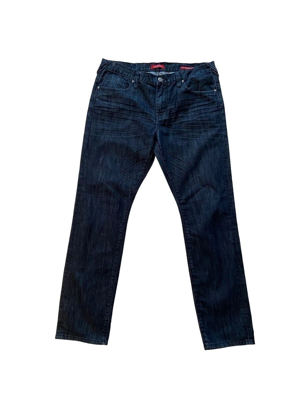 Guess men jeans Halsted fit medium rise tapered slim dark blue size 36